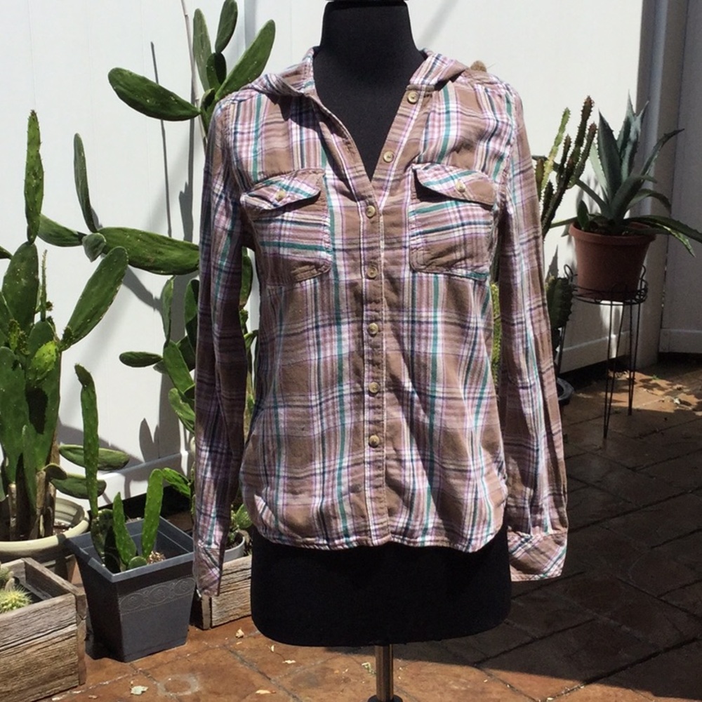 Life is Good hoodie flannel shirt size XS